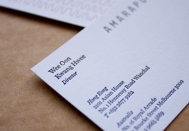 Letterpress business cards