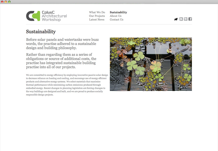 CplusC Web – Sustainability