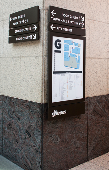 The Galeries Victoria Wayfinding System